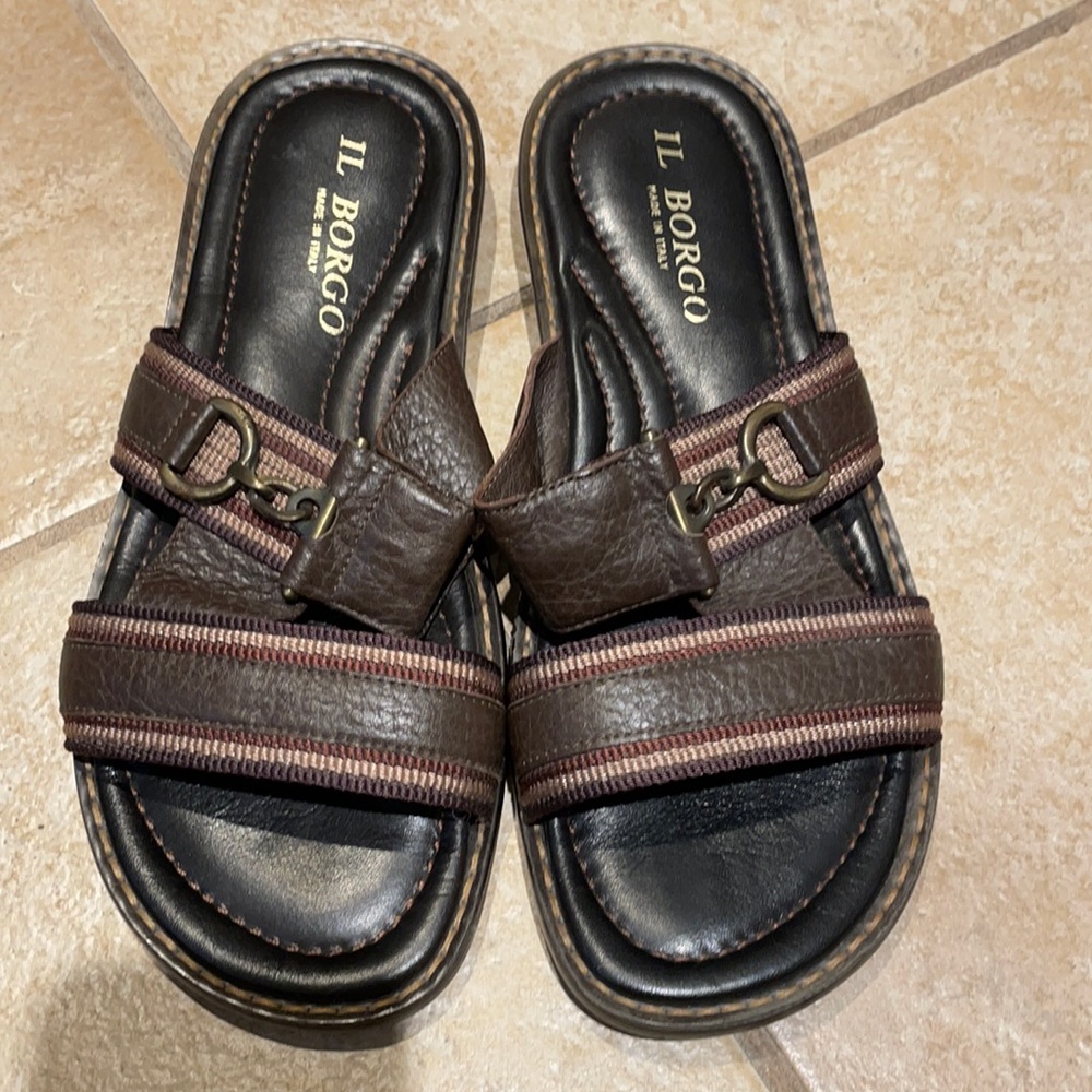 Gorgeous Italian Leather Sandals - Size 10.5